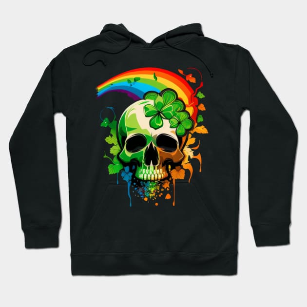 Rainbow skull Hoodie by Crazy skull